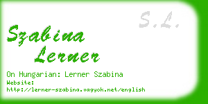 szabina lerner business card